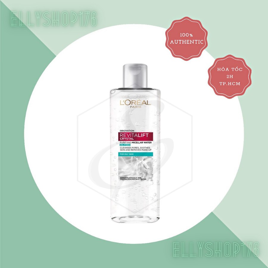 Nước Tẩy Trang Dành Cho Da Dầu Loreal Revitalift Crystal Purifying Micellar Water For Oily Skin 95 ML